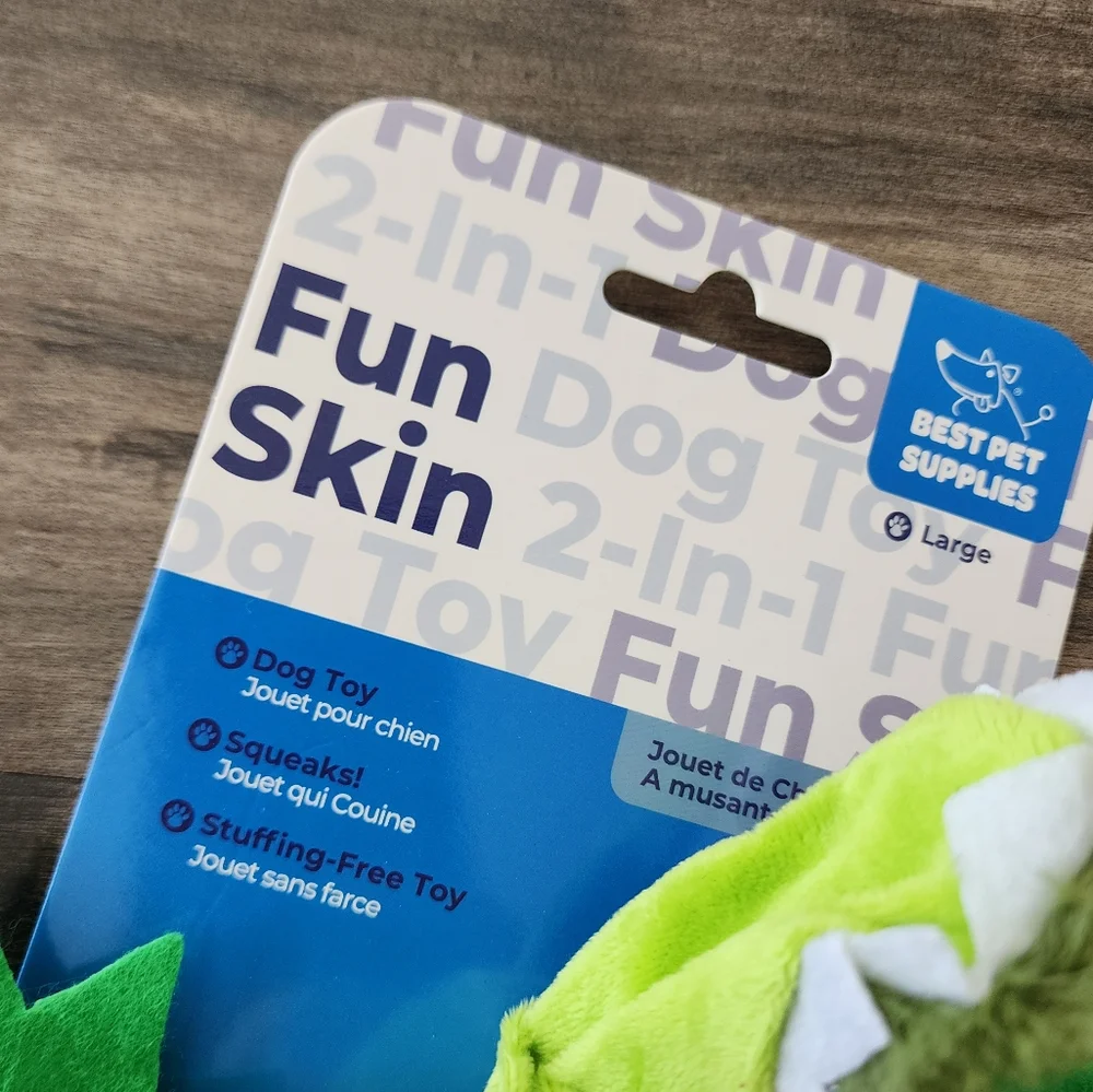 Best Pet Fun Skin Stuffing Free Squeak Toys NWT Large